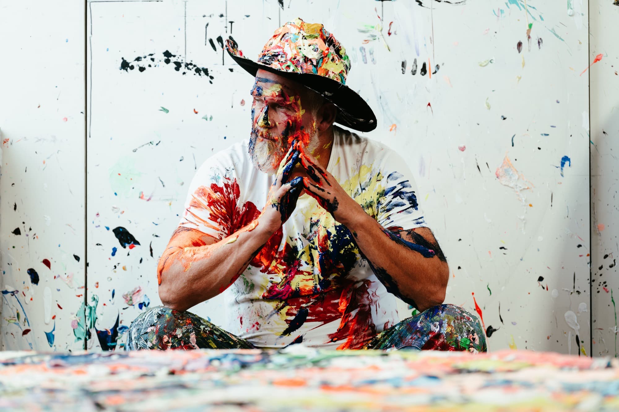 David Bjerre in the studio