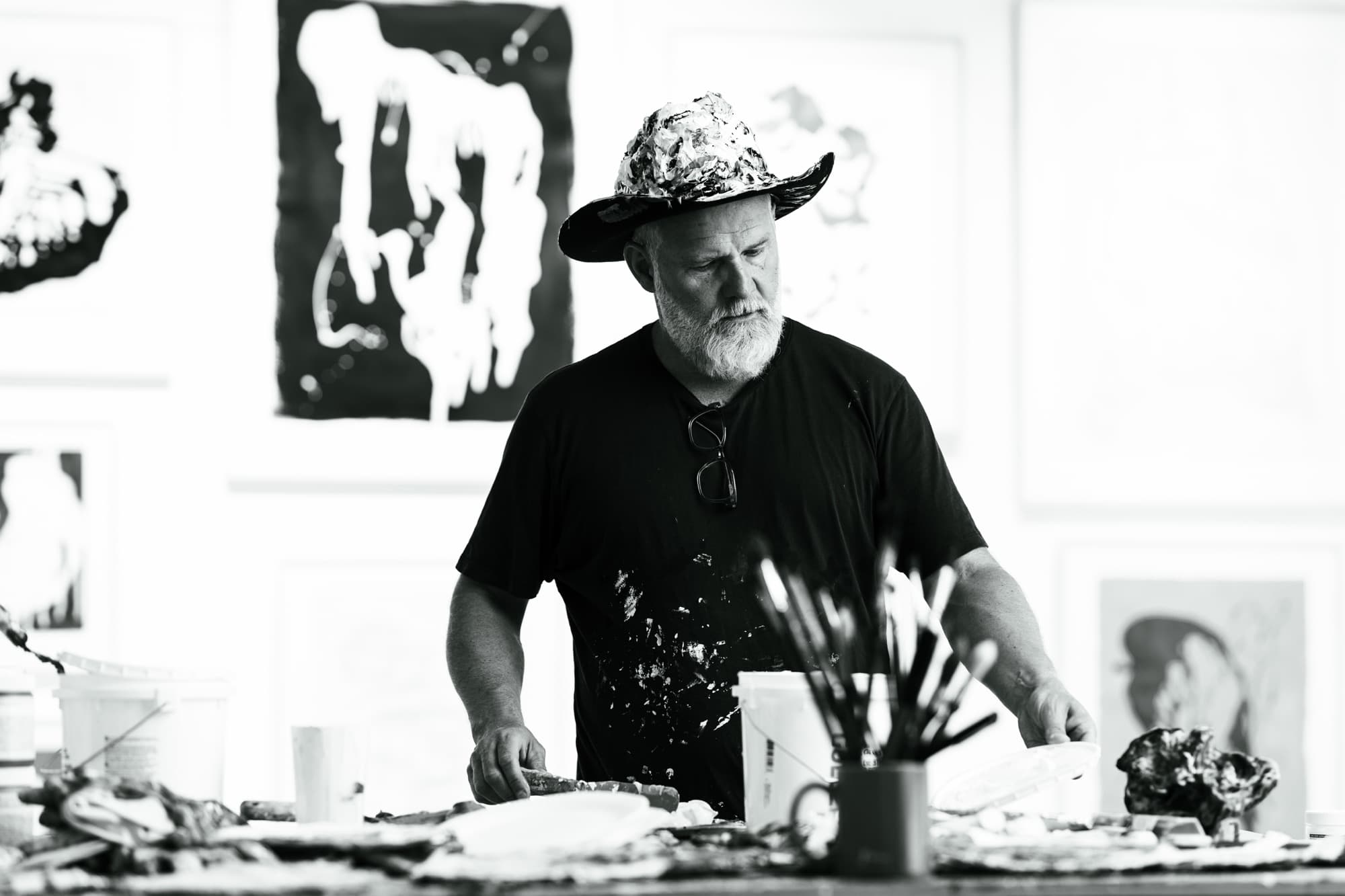 David Bjerre in the studio